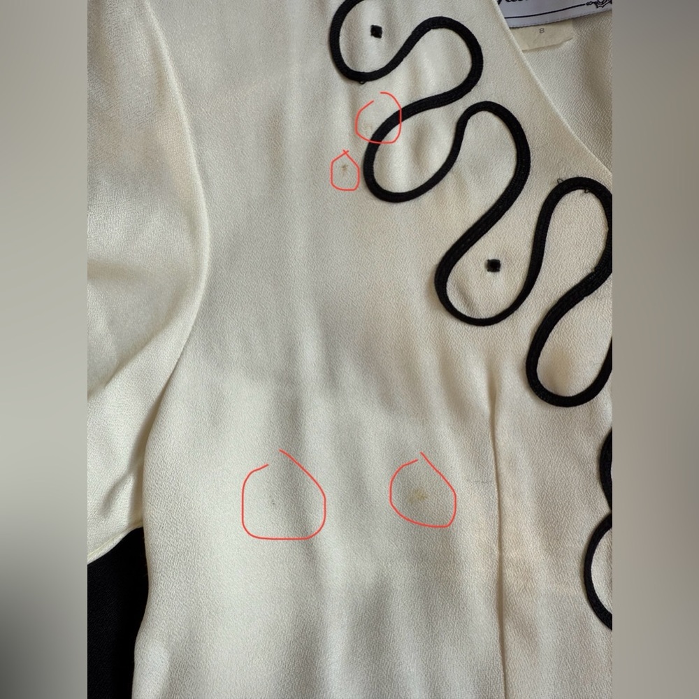 Vintage Elegant Black and White Dress - Picture 11 of 11